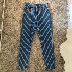 American Eagle Striped Mom Jeans